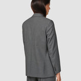 Essential Blazer Dunkel Grau Melange