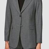 Essential Blazer Dunkel Grau Melange