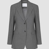 Essential Blazer Dunkel Grau Melange