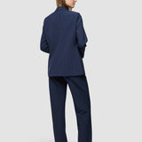 Essential Blazer Marineblau Nadelstreifen