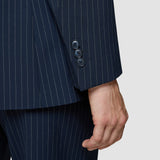 Essential Blazer Marineblau Nadelstreifen