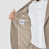 Essential Blazer Beige Melange Regular