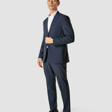 Essential Blazer Marineblau Melange Regular