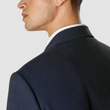 Essential Blazer Marineblau Melange Regular