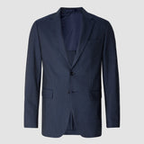 Essential Blazer Marineblau Melange Regular