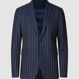 Essential Blazer Marineblau Streifen Regular