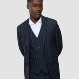Essential Blazer Marineblau Streifen Regular