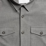 Essential Overshirt Cloud Grau