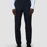 Essential Anzughose Regular Marineblau gestreift