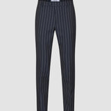 Essential Anzughose Regular Marineblau gestreift
