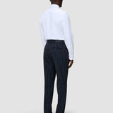Essential Anzughose Regular Marineblau gestreift