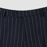 Essential Anzughose Regular Marineblau gestreift