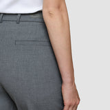 Damen Essential Hose Straight Dunkel Grau Melange