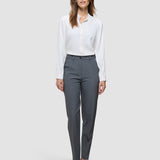 Damen Essential Hose Tapered Dunkel Grau Melange