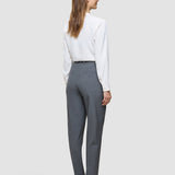 Damen Essential Hose Tapered Dunkel Grau Melange