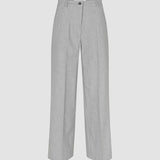 Essential Hose Weit Hell Grau Nadelstreifen
