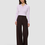 Damen Essential Hose Weit Espresso