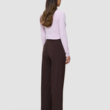 Damen Essential Hose Weit Espresso