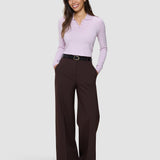 Damen Essential Hose Weit Espresso