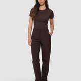 Damen Essential Hose gerade Espresso