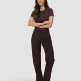 Damen Essential Hose gerade Espresso