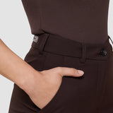 Damen Essential Hose gerade Espresso
