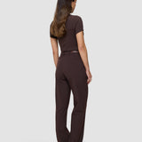 Damen Essential Hose gerade Espresso