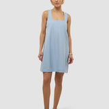 Damen Essential Spencer-Kleid Himmelblau meliert