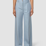 Essential Hose Weit Himmel Blau Melange