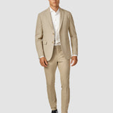 Essential Anzughose Slim Beige Melange