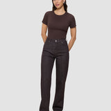 Damenjeans Evelin Straight Schokolade