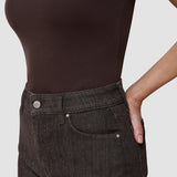 Damenjeans Evelin Straight Schokolade