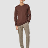 Alltags-Strickpullover mit Rundhalsausschnitt in Espresso
