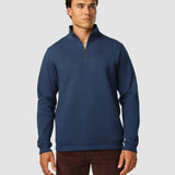 Alltags-Pullover mit halbem Reißverschluss, Marineblau