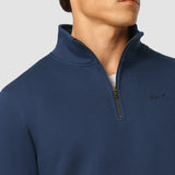 Alltags-Pullover mit halbem Reißverschluss, Marineblau