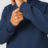 Alltags-Pullover mit halbem Reißverschluss, Marineblau