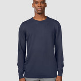 Alltags-Strickpullover mit Rundhalsausschnitt in Marineblau