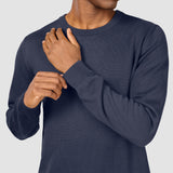 Alltags-Strickpullover mit Rundhalsausschnitt in Marineblau