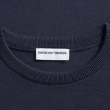 Alltags-Strickpullover mit Rundhalsausschnitt in Marineblau