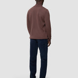 Alltags-Strickpullover mit halbem Reißverschluss in Espresso