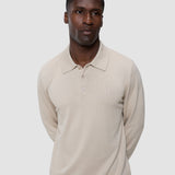 Alltags-Strick-Langarm-Poloshirt Birchwood