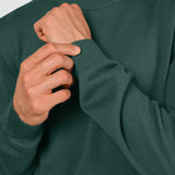 Alltags-Strickpullover Rundhals schattengrün