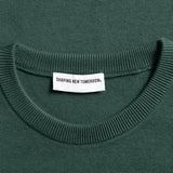 Alltags-Strickpullover Rundhals schattengrün