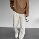 Loose Fit Cord Pant - Beige