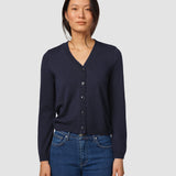 Feinstrick-Cardigan in Marineblau