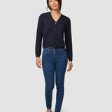 Feinstrick-Cardigan in Marineblau