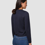 Feinstrick-Cardigan in Marineblau