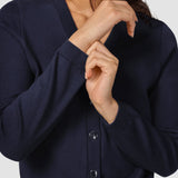 Feinstrick-Cardigan in Marineblau