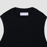 Damen Feinstrick-Rippweste Schwarz