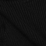 Damen Feinstrick-Rippweste Schwarz